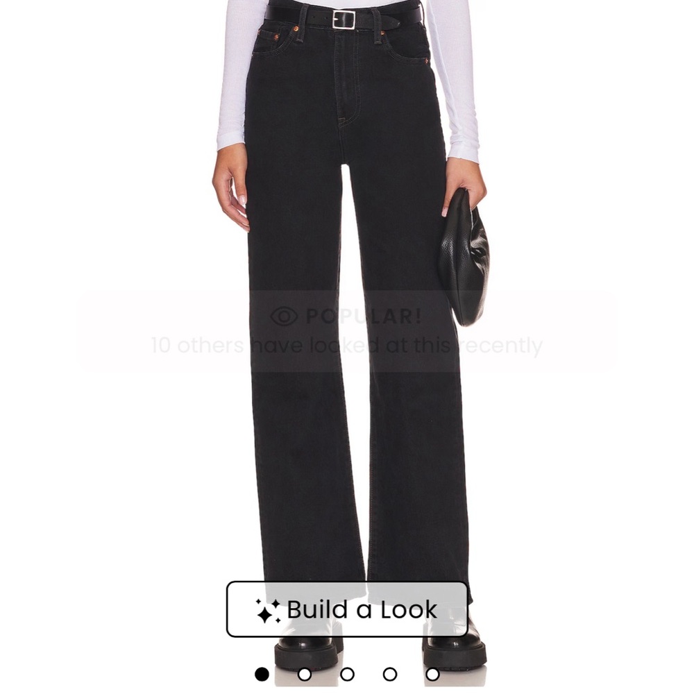 Levi Ribcage Wide Jeans in Rosie Posie